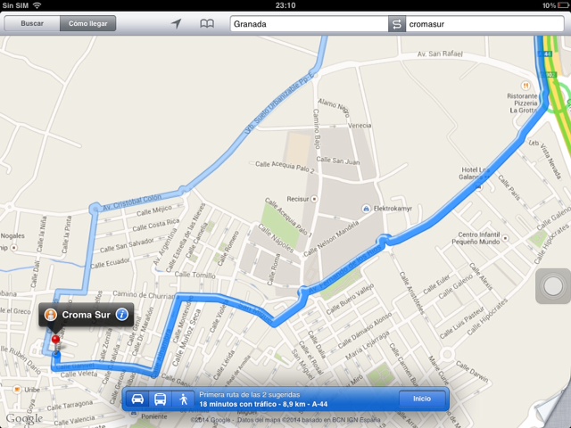 Plano de como llegar a Cromasur.